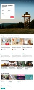 Webové stránky aplikace Airbnb v roce 2018
