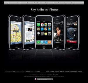 Webové stránky společnosti Apple z roku 2007