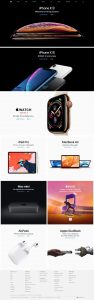 Webové stránky společnosti Apple z roku 2018