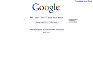 Webová stránka Google v roce 2006