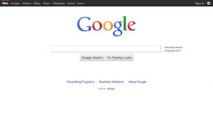 Webová stránka Google v roce 2011