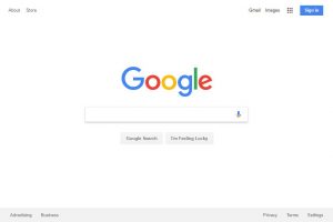 Webová stránka Google v roce 2018