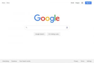 Webová stránka Google v roce 2020