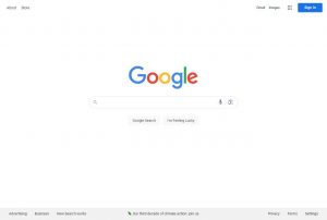 Webová stránka Google v roce 2024