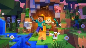 Hlavní postavy ze hry Minecraft prchají z jeskyně