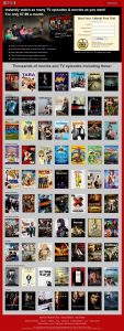 Webové stránky Netflixu v roce 2012