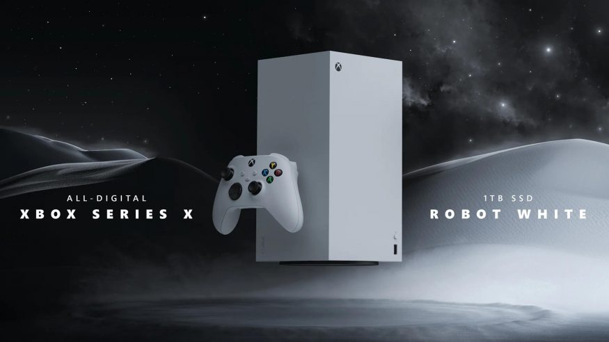 Bílá digitální verze konzole Xbox Series X