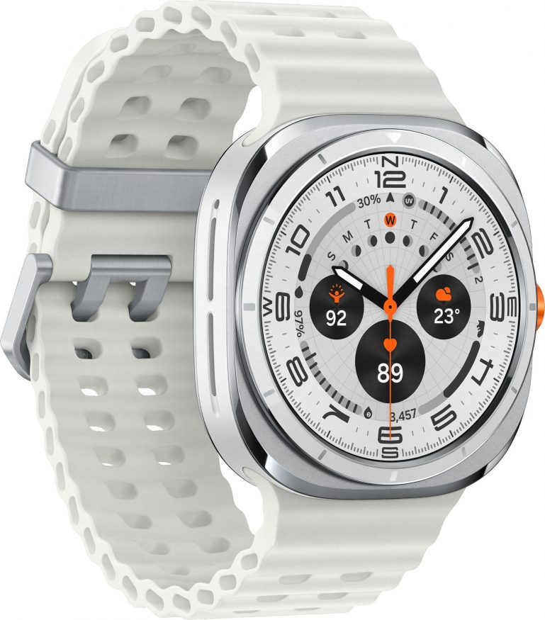 Galaxy Watch Ultra ve stříbrné barvě