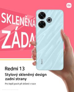 Redmi 13 se pyšní skleněnými zády