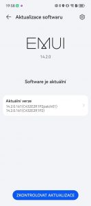 Testovaná verze softwaru