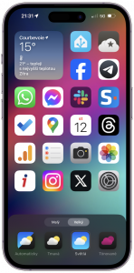 Vypnutí popisků u ikon na iOS 18