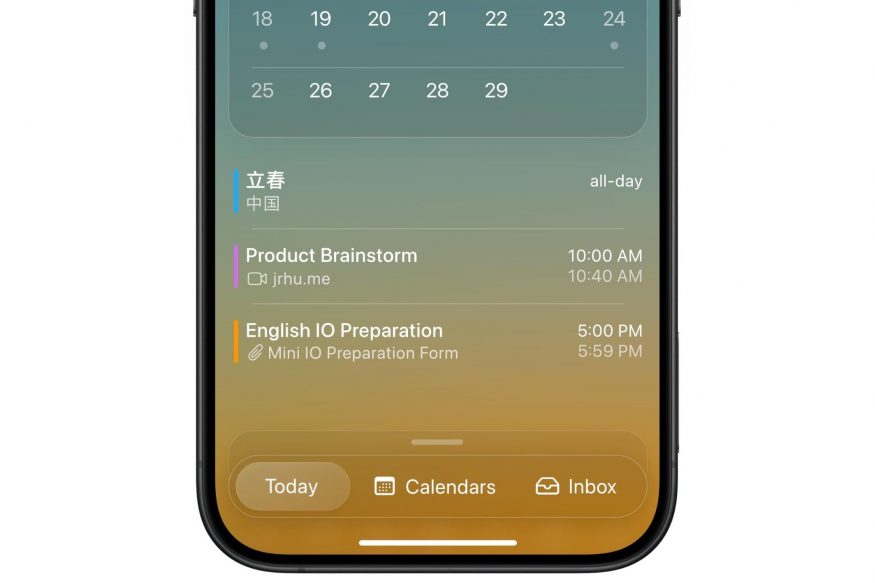 Koncept iOS 18 podle designéra @upintheozone