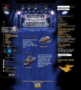 Webové stránky PlayStationu v roce 2000