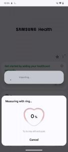 Předpokládané funkce prstenu Galaxy Ring z aplikace Samsung Health