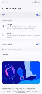 Předpokládané funkce prstenu Galaxy Ring z aplikace Samsung Health