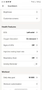 Nastavení aplikace Withings