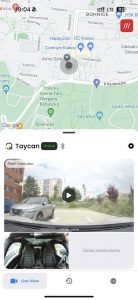 Hlavní obrazovka aplikace a režim Live View