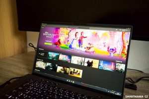 Služba Nvidia GeForce Now na notebooku