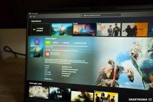 Služba Nvidia GeForce Now na notebooku