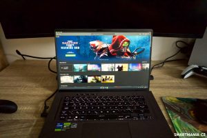 Služba Nvidia GeForce Now na notebooku