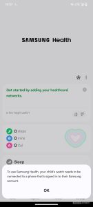 Sdílení rodinného zdraví v aplikaci Samsung Health