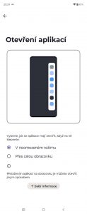Defaultně se aplikace spouští v plovoucím okně