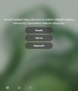Každá aplikace, na malém displeji,kterou spouštíte prvně, se připomene