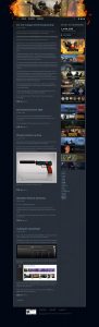 Webové stránky hry Counter-Strike z roku 2014