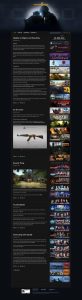 Webové stránky hry Counter-Strike z roku 2020