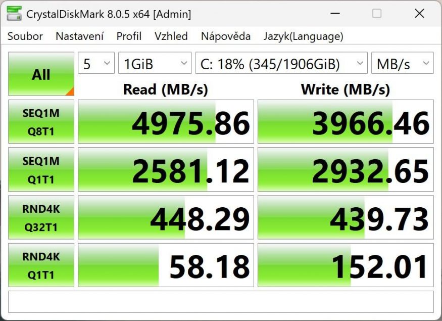 crystaldiskmark benchmark asus zenbook s 16