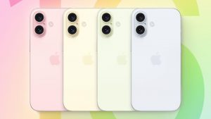 Odhadovaná podoba iPhonu 16 v několika barevných variantách