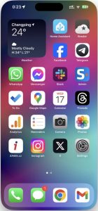 Zrcadlení obrazu iPhonu na macOS – hlavní obrazovka