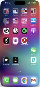 Zrcadlení obrazu iPhonu na macOS – hlavní obrazovka