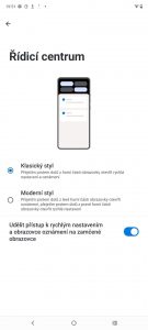 Dva styly notifikační roletky