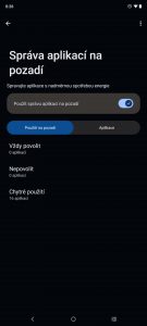 Správa aplikací na pozadí je trochu blackbox