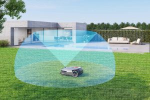 Robotická sekačka Dreame Roboticmower A1 na propagačním snímku