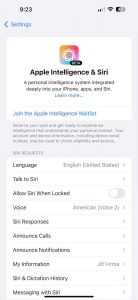 Žádost o přístup do Apple Intelligence
