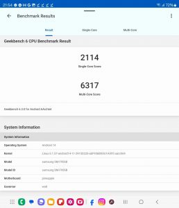 Geekbench 6 ukazuje cca 20 % nárůst oproti Foldu 5