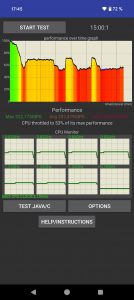 CPU Throttling Test to vidí rudě