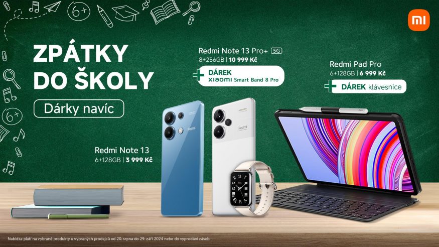 Leták k akci Zpátky do školy od Xiaomi