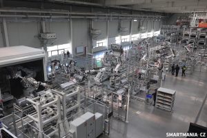 Montážní linka elektromobilu Xiaomi SU7