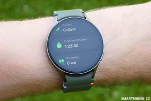 Rozhraní pro cvičení a Samsung Health na hodinkách