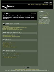 Platforma Steam v roce 2002
