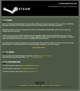 Platforma Steam v roce 2002