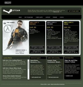 Platforma Steam v roce 2004