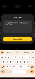 Textové pole pro úpravu videa nefunguje dle představ