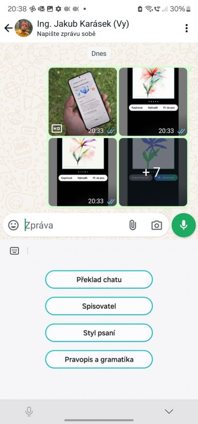 Generátor textů v systémové klávesnici