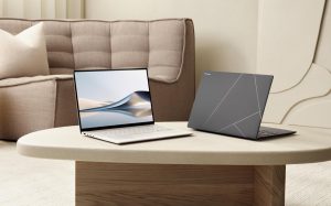 Notebook Asus Zenbook S 14 OLED na propagačním snímku