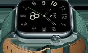 Chytré hodinky Honor Watch 5 v zelené barvě na oficiálním snímku