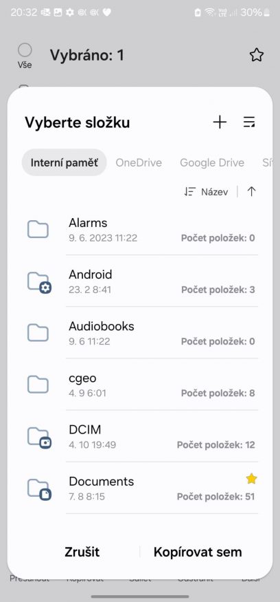 Aplikace Moje soubory
